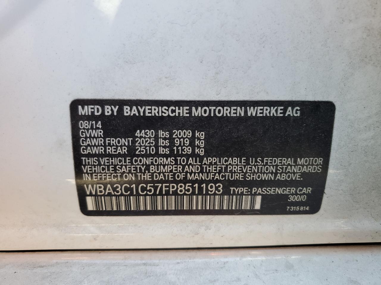 BMW 3 SERIES I SULEV