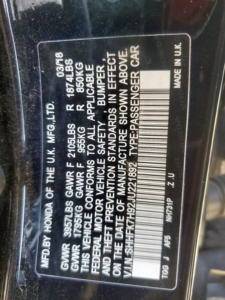 HONDA CIVIC SPORT TOURING