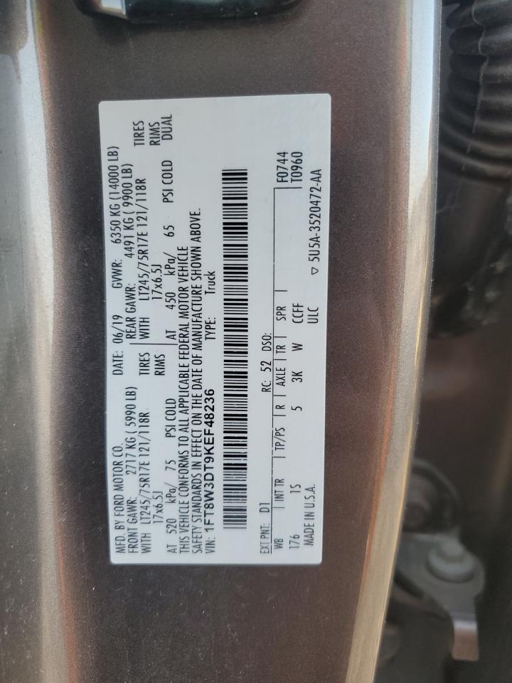 Lot #3304513437 2019 FORD F350 SUPER