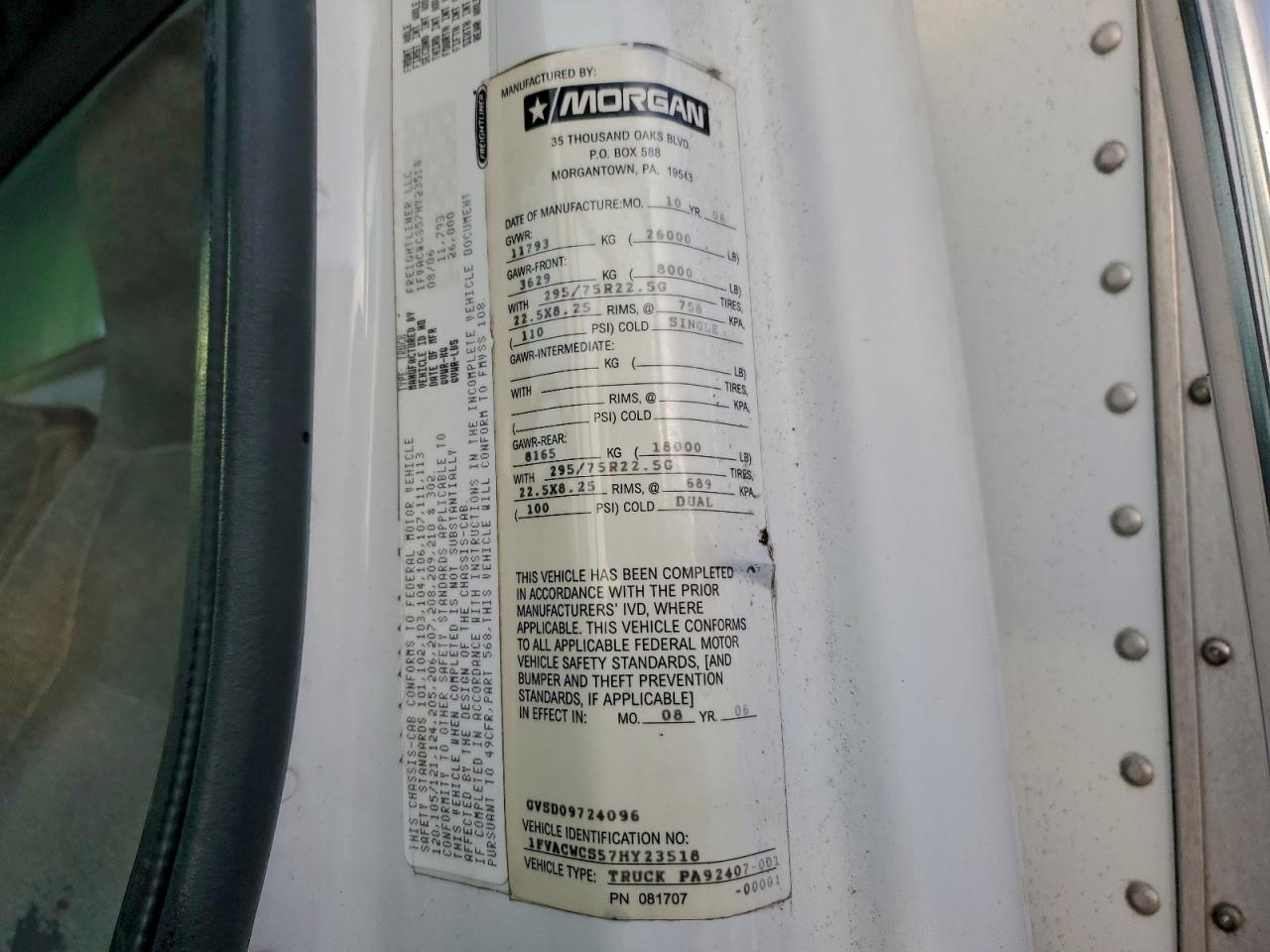 Lot #3319075255 2007 FREIGHTLINER M2