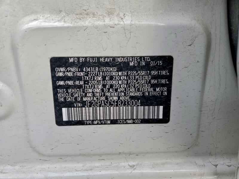 2015 SUBARU XV CROSSTR #3301957439