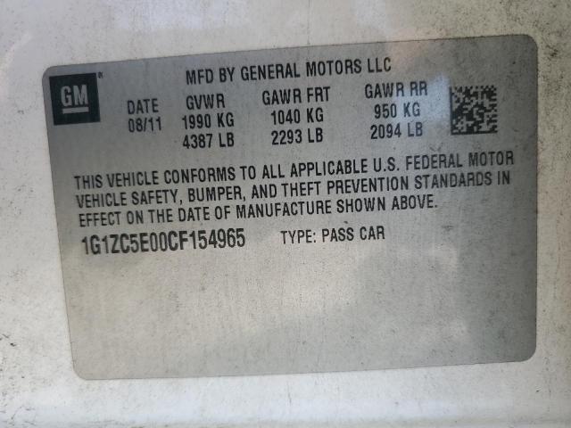 2012 CHEVROLET MALIBU 1LT #3296314469