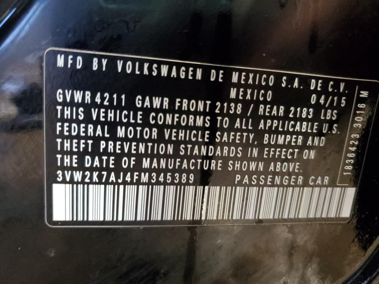 VOLKSWAGEN JETTA BASE