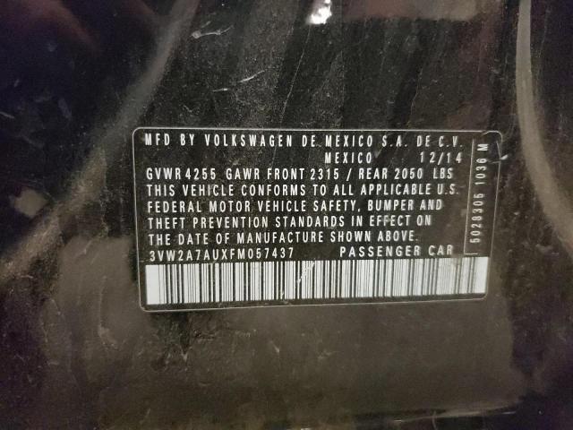 2015 VOLKSWAGEN GOLF TDI 3VW2A7AUXFM057437