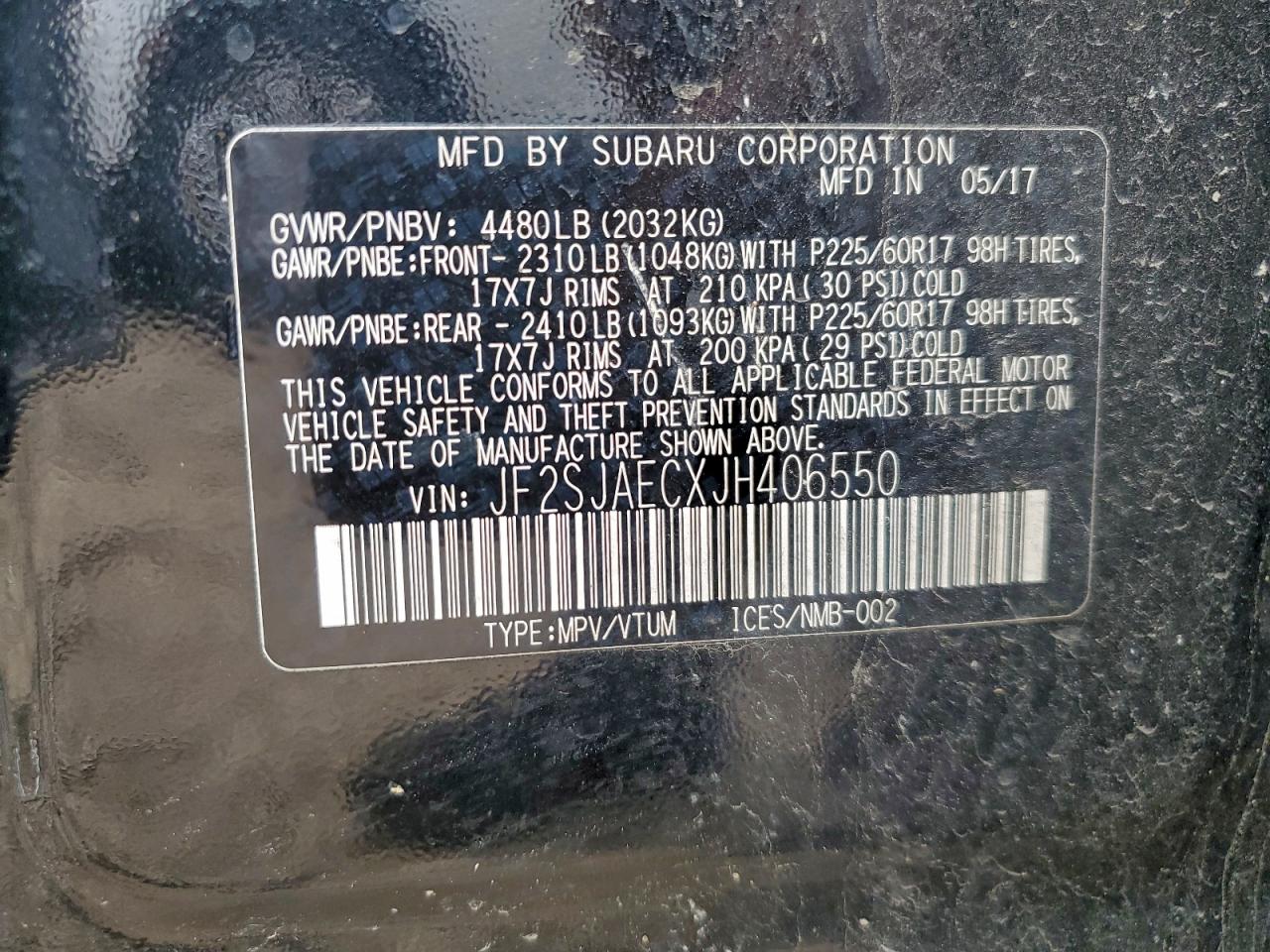 SUBARU FORESTER 2.5I PREMIUM