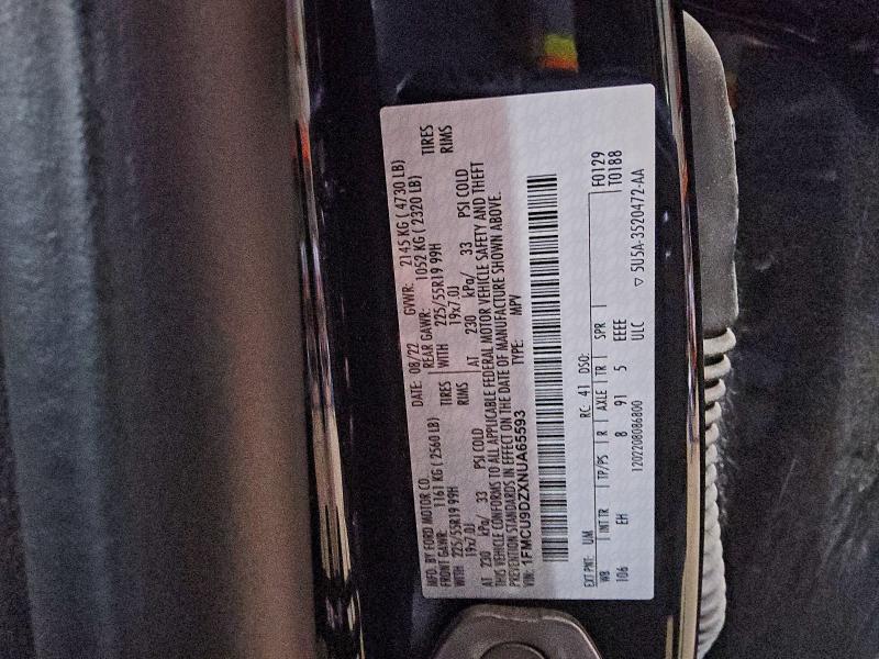 2022 FORD ESCAPE TIT #3305420440