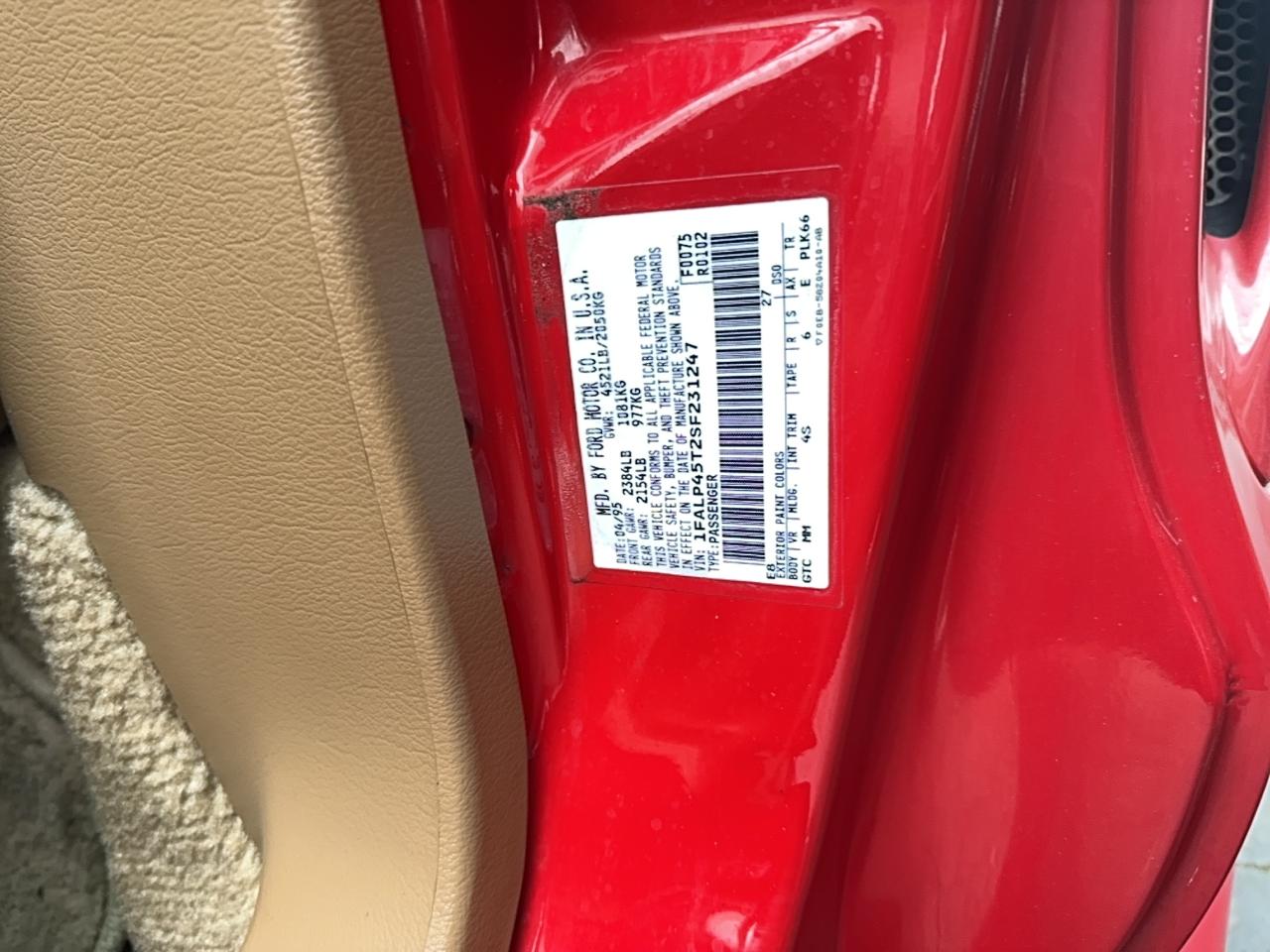 Lot #3291249988 1995 FORD MUSTANG GT