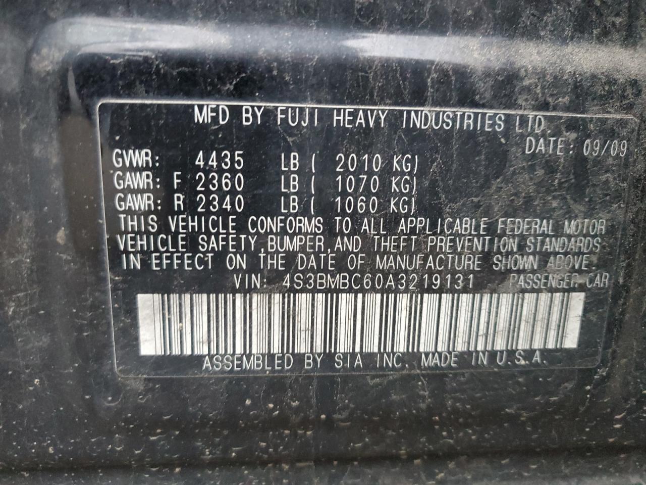 SUBARU LEGACY 2.5I PREMIUM