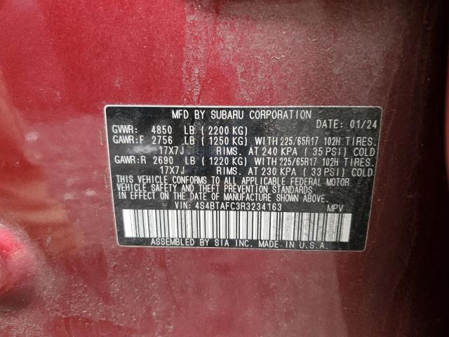 2024 SUBARU OUTBACK PR #3294535631