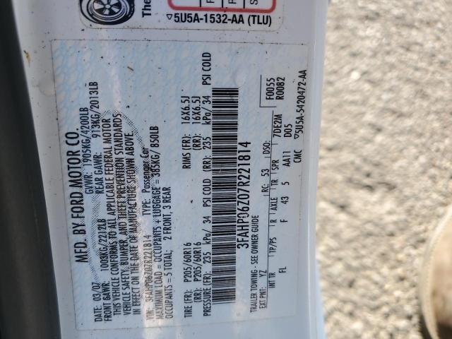 2007 FORD FUSION S #3291569920