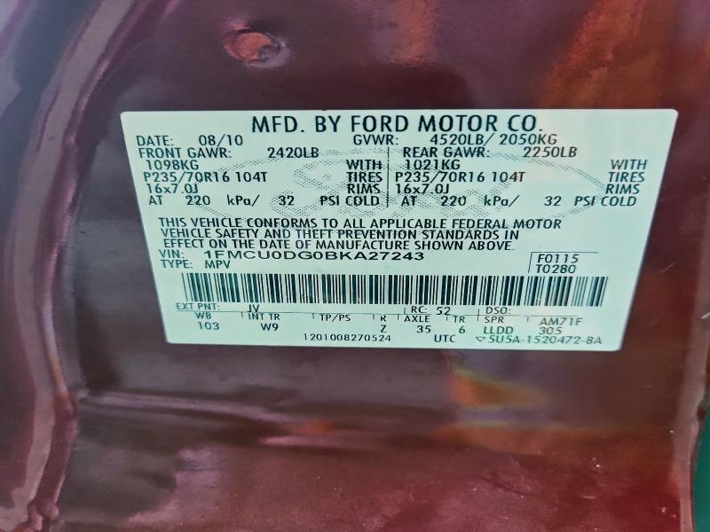 2011 FORD ESCAPE XLT #3303873693