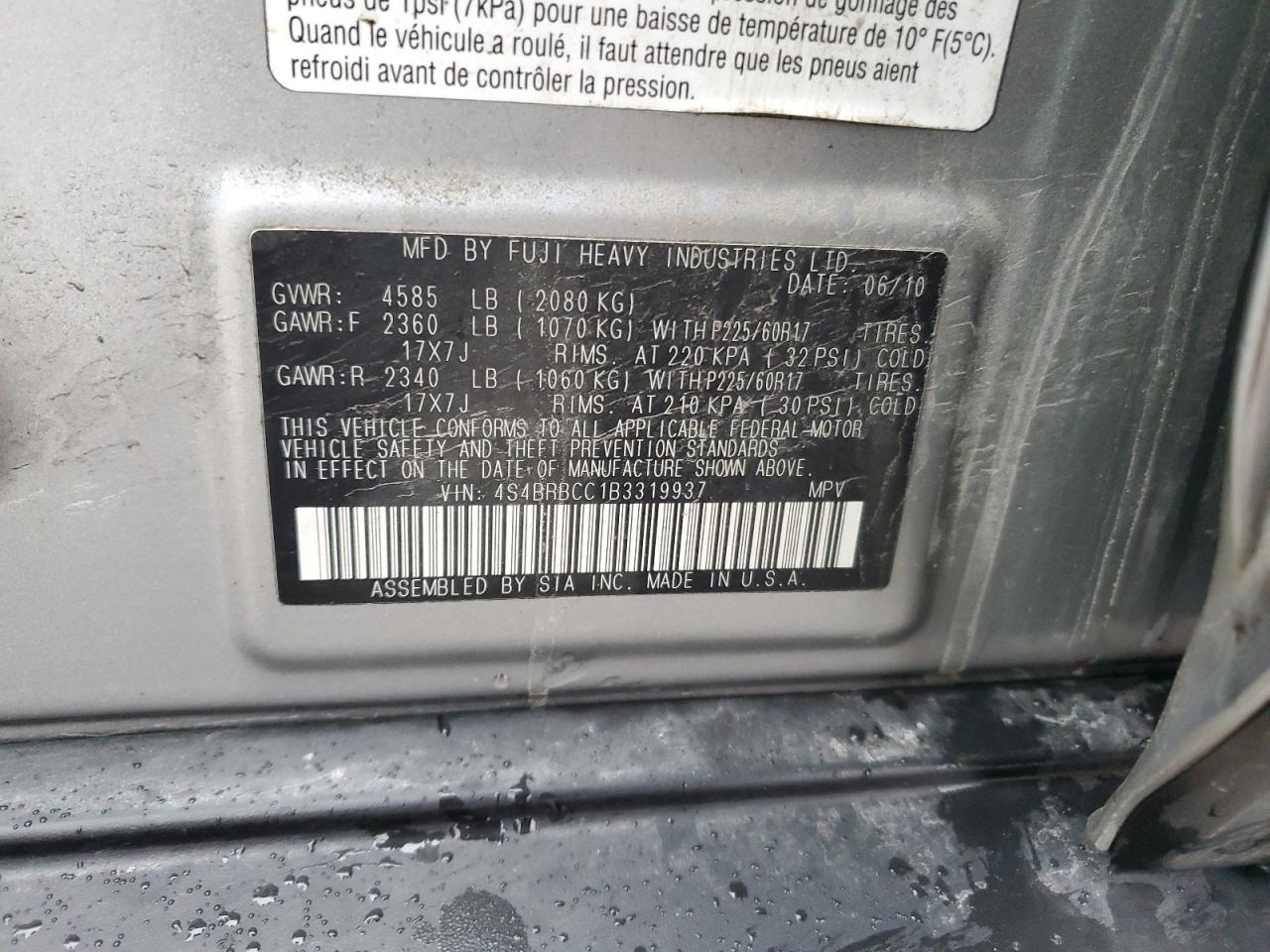 SUBARU OUTBACK 2.5I PREMIUM