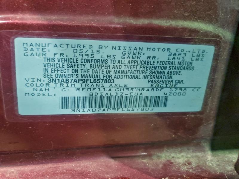 2015 NISSAN SENTRA S #3304031485