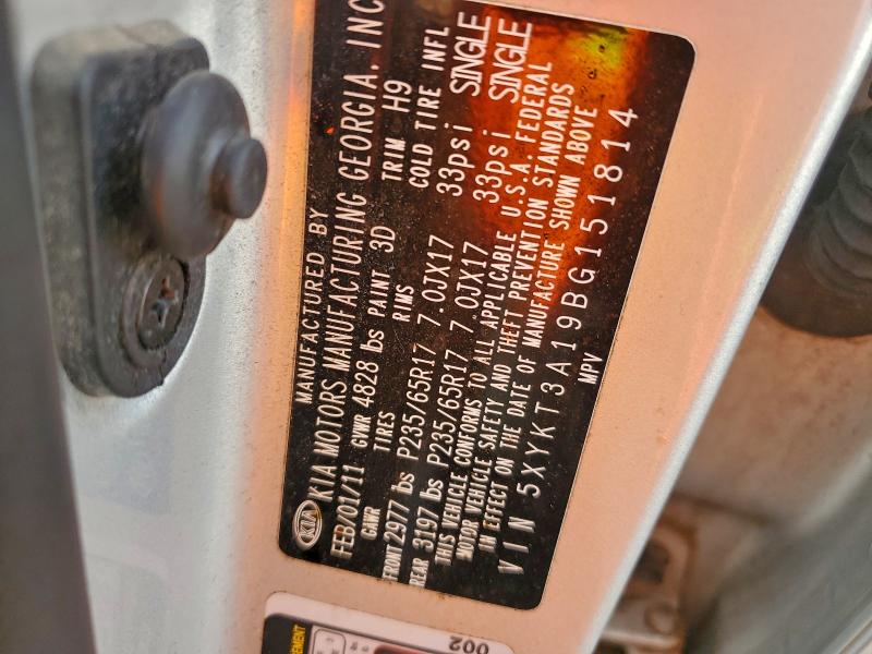 2011 KIA SORENTO BA #3297901807