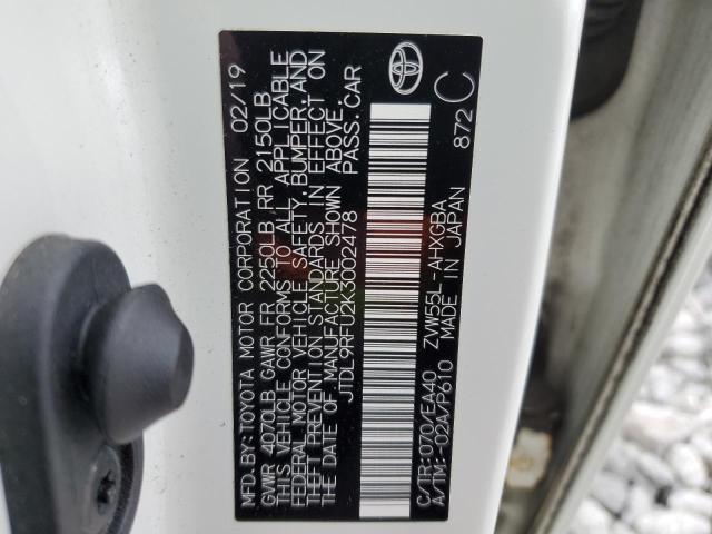 2019 TOYOTA PRIUS - JTDL9RFU2K3002478