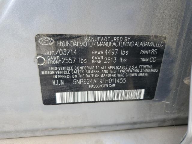 2015 HYUNDAI SONATA SE 5NPE24AF9FH011455