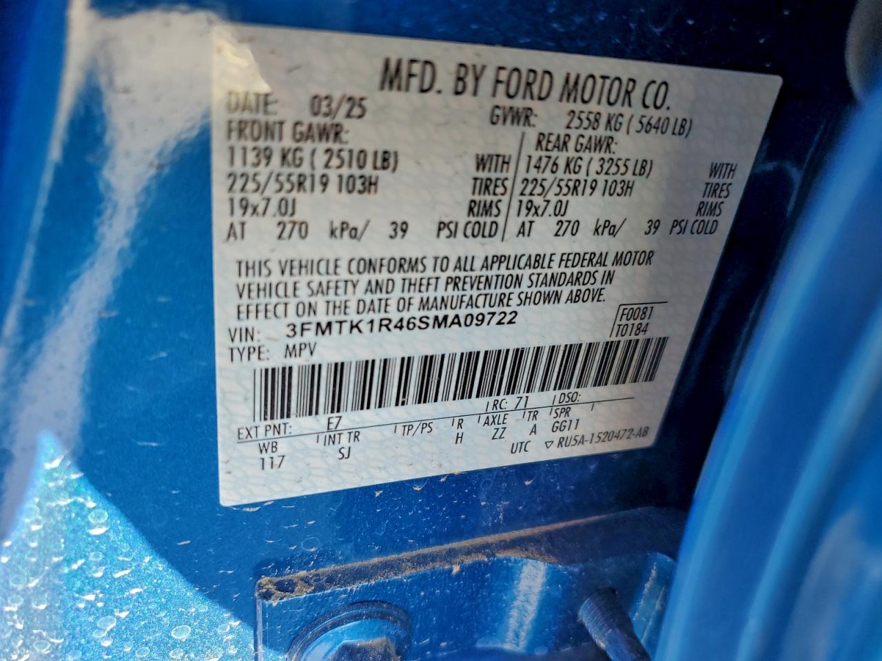 Lot #3302892887 2025 FORD MUSTANG MA