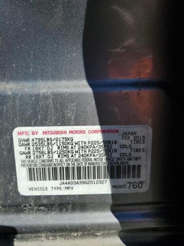 2016 MITSUBISHI OUTLANDER #3287598024