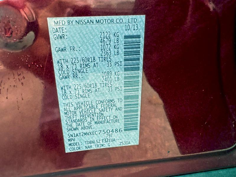 2014 NISSAN ROGUE S #3300030285