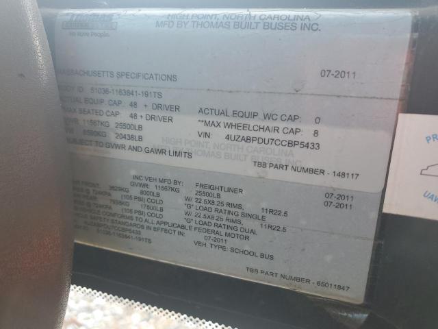 2012 FREIGHTLINER SAF-T-LINER C2 #3305374333