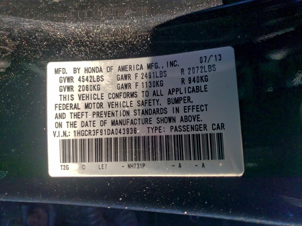 HONDA ACCORD TOURING