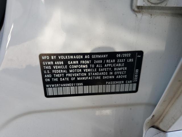 2022 VOLKSWAGEN ARTEON SE WVWSR7AN0NE011995