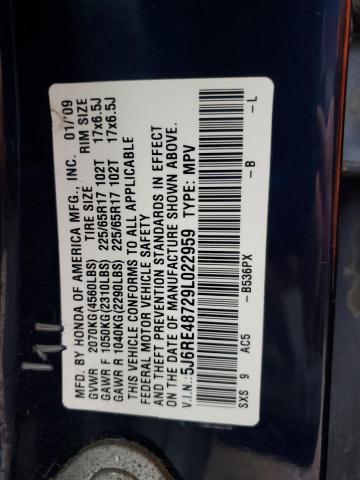 2009 HONDA CR-V EXL #3302179763