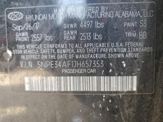 2018 HYUNDAI SONATA SPO - 5NPE34AF1JH657353