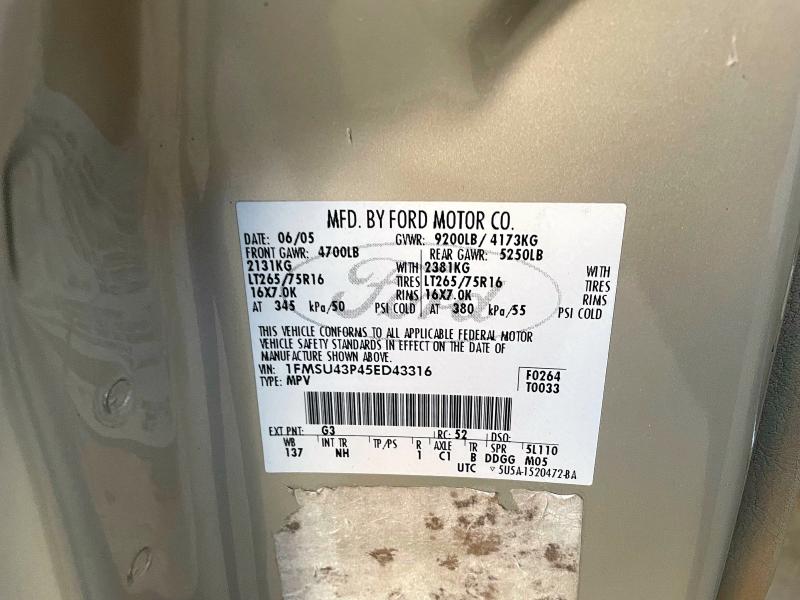 2005 FORD EXCURSION #3283774456