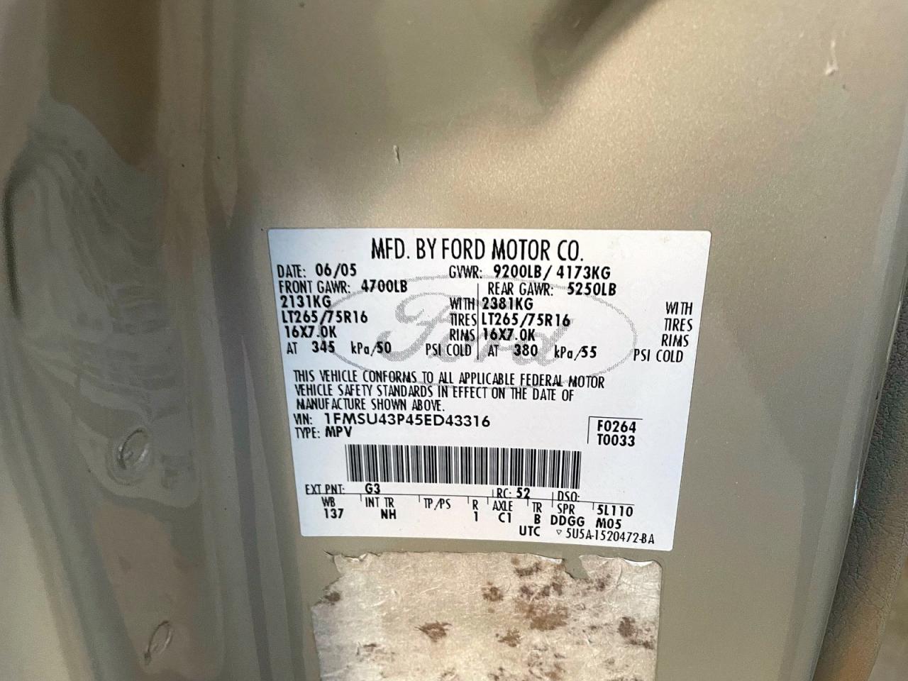 Lot #3283774456 2005 FORD EXCURSION