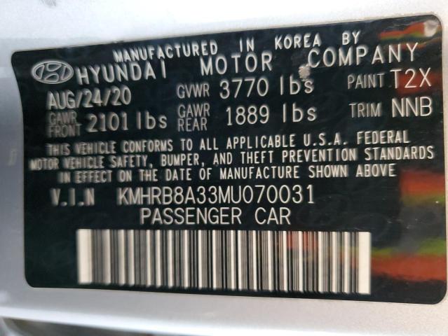 2021 HYUNDAI VENUE SE #3283801454