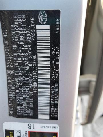 2013 TOYOTA AVALON BAS #3303949700