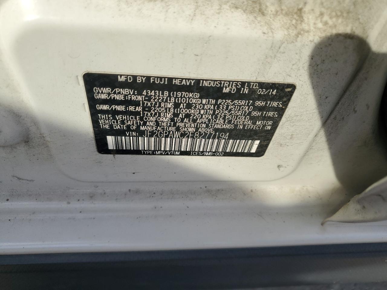 SUBARU XV 2.0 PREMIUM