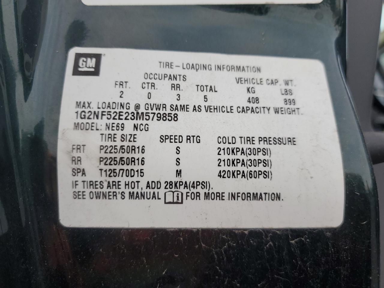 Lot #3311621278 2003 PONTIAC GRAND AM S