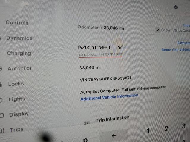 2022 TESLA MODEL Y #3293452417