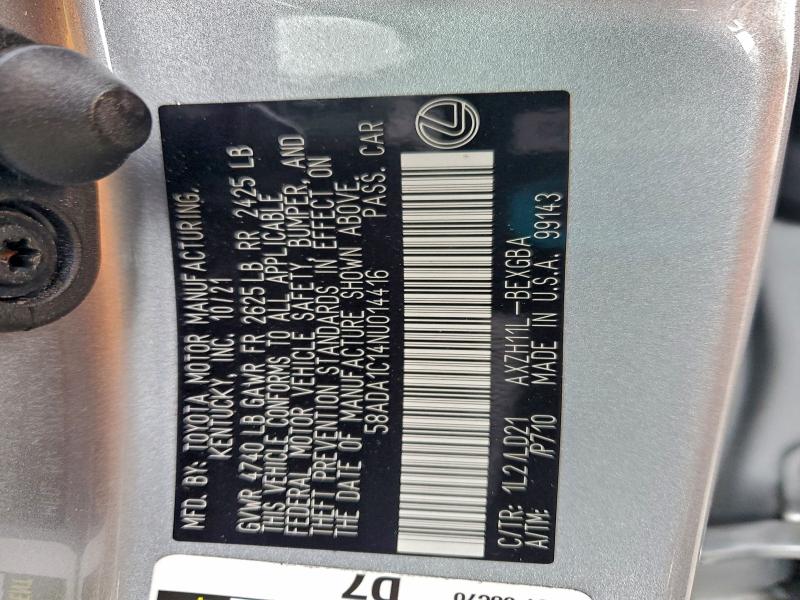 2022 LEXUS ES 300H BA #3298203026