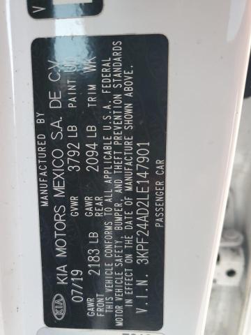 2020 KIA FORTE FE #3301751327