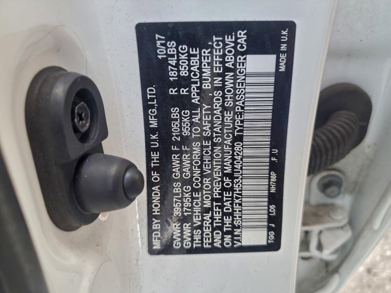 2018 HONDA CIVIC EX #3302647092