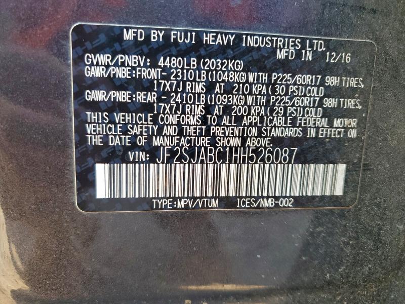 2017 SUBARU FORESTER 2 #3296908827