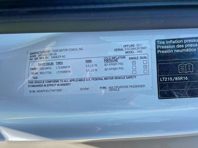 2017 MERCEDES-BENZ SPRINTER 3 #3301594644