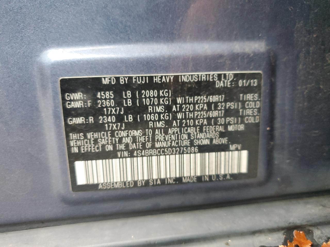 SUBARU OUTBACK 2.5I PREMIUM