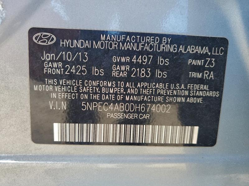 2013 HYUNDAI SONATA SE #3296285429