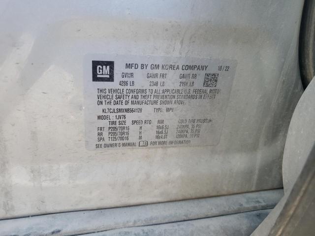 2022 CHEVROLET TRAX 1LT #3301598621