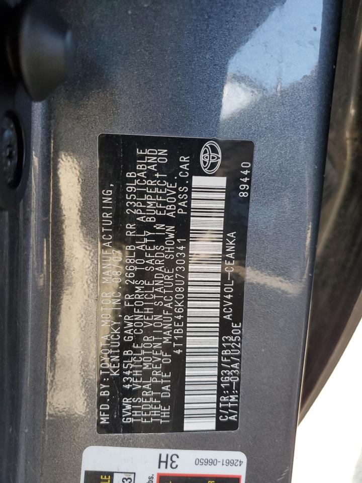 Lot #3291265006 2008 TOYOTA CAMRY CE