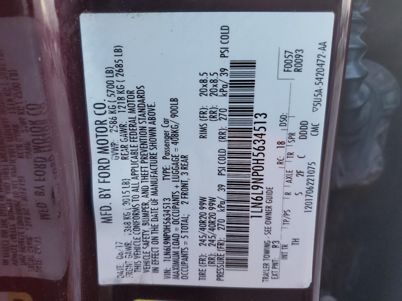 LINCOLN CONTINENTAL RESERVE