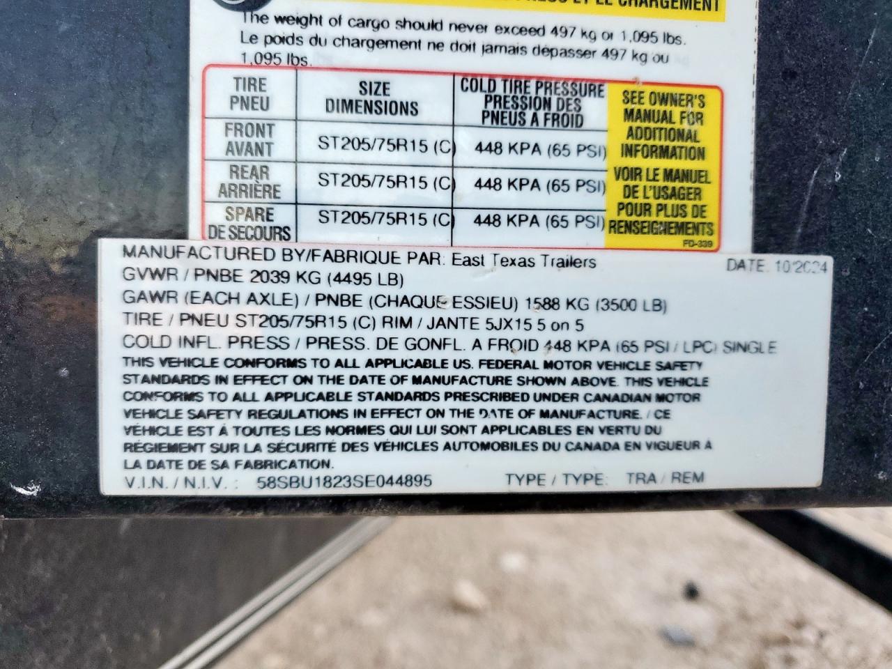 Lot #3291433169 2025 EAST TEXAS UNKNOWN