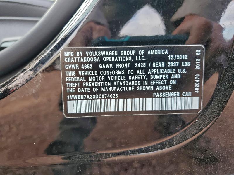 2013 VOLKSWAGEN PASSAT SE #3294711150