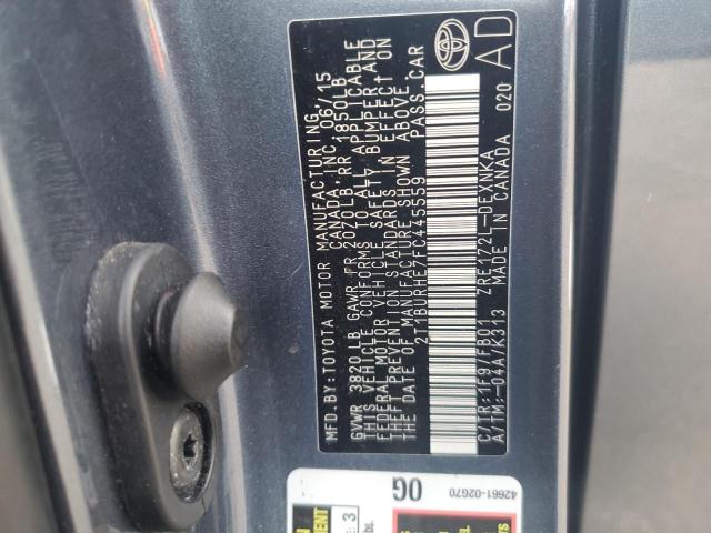 2015 TOYOTA COROLLA L #3285604283