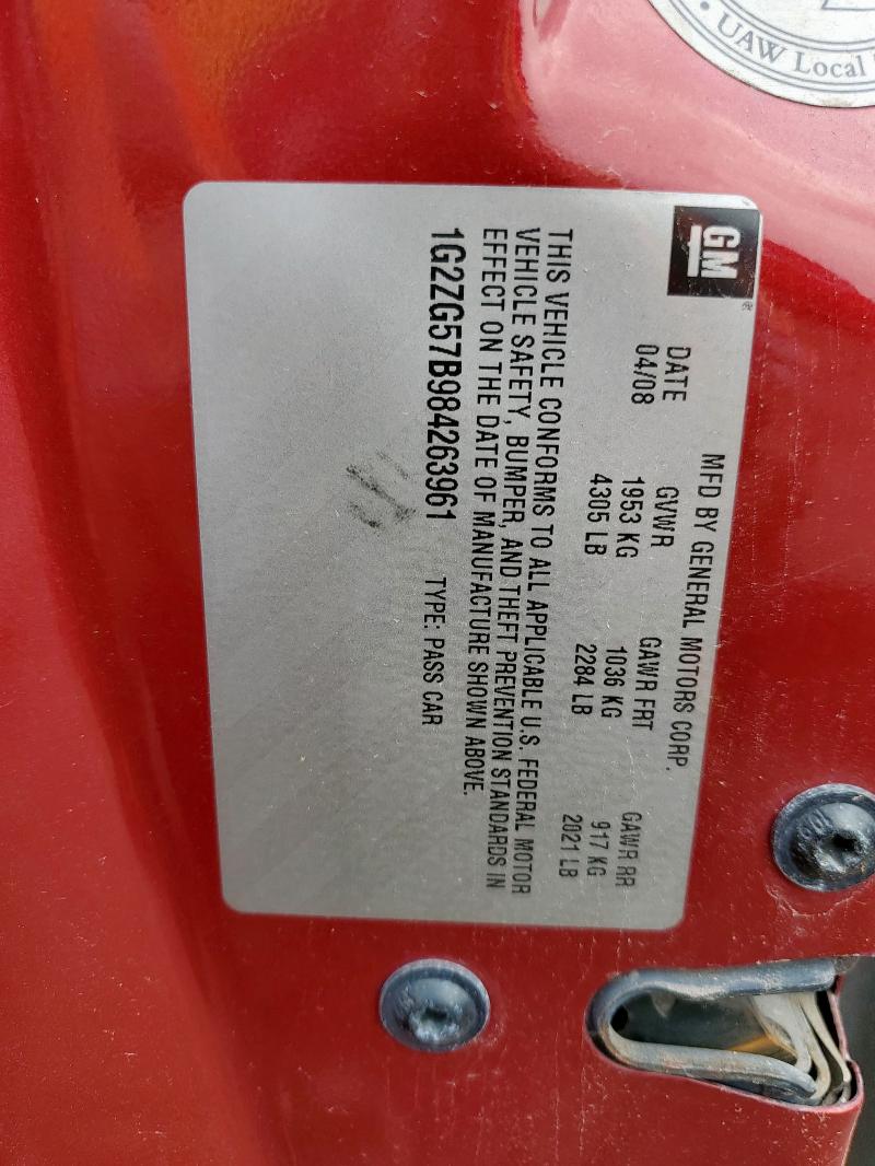 2008 PONTIAC G6 BASE #3297244377