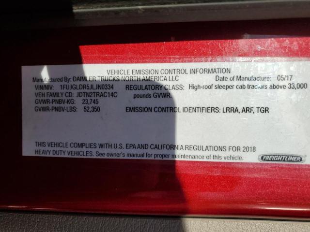 2018 FREIGHTLINER CASCADIA 1 #3287361982